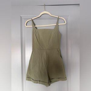 Princess Polly Khaki Green Romper